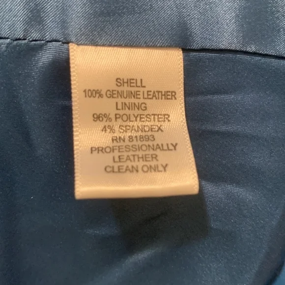 G.I.L.I. Moto Leather peplum Jacket in vibrant blue - Picture 5 of 9